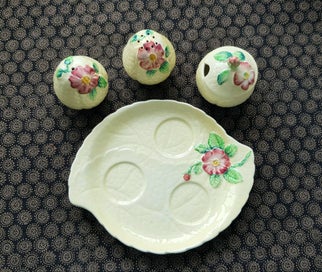 Listing 4 of 5 for Carltonware yellow wild rose condiment set
