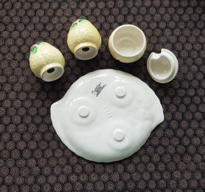 Listing 5 of 5 for Carltonware yellow wild rose condiment set