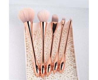 Listing 2 of 8 for 5Pcs/Set Waist Brush Makeup Brushes Electroplating Plastic Soft Hair Beauty