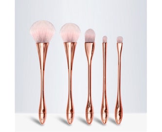 Listing 4 of 8 for 5Pcs/Set Waist Brush Makeup Brushes Electroplating Plastic Soft Hair Beauty