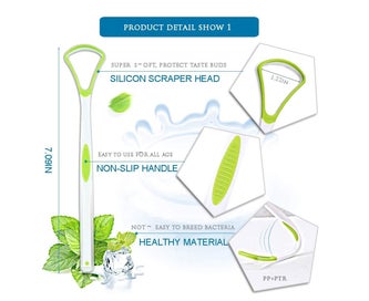 Listing 2 of 6 for [Soft Silicon] 3PCS Tongue Scraper Cleaner, Oral Scrapers, Premium Sweeper