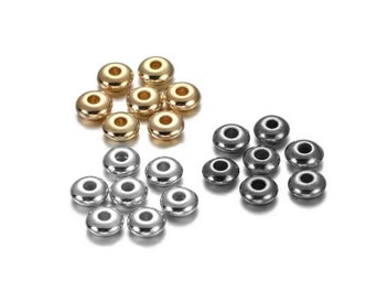 Listing 3 of 10 for 200-400Pcs CCB Multiple Styles Charm Spacer Beads Wheel Bead Flat Round Loose