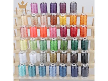 Listing 7 of 10 for 40W Polyester Embroidery Thread 500M Filament Threads High Strength Sheen For