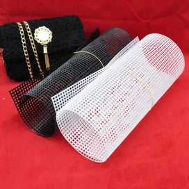 Listing 4 of 8 for Free Cut DIY Plastic Mesh Handmade Crochet Bag Blanket Template Weaving