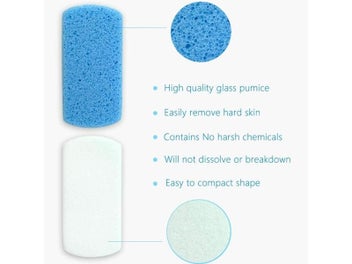 Listing 5 of 9 for 2Pcs Foot Pumice Stone Heels File Foam Grater Scraper Glass Rasp Pedicure