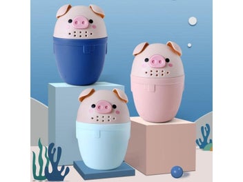 Listing 4 of 10 for Kids Bath Tool Cartoon Pig Baby Bath Caps Cute Toddle Shampoo Cup Children