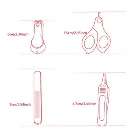 Listing 4 of 9 for Newborn Baby Nail Scissor Care Tool Kid Safe Portable Clipper Trimmer Tweezer