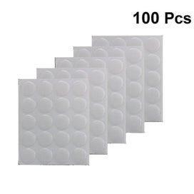 Listing 2 of 2 for 5 Sheet/100 Pcs 25mm Time Gemstone Round Resin Patch Sticker Transparent Time