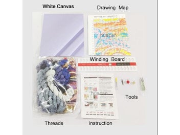 Listing 8 of 10 for HUACAN DIY Cross Stitch Sunflowers Cotton Thread Painting Embroidery Kits