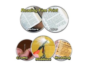 Listing 5 of 9 for 1.6 Times Magnifying Reading Glasses Big Vision 250 Degree Presbyopic