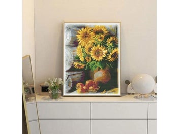 Listing 5 of 10 for HUACAN DIY Cross Stitch Sunflowers Cotton Thread Painting Embroidery Kits