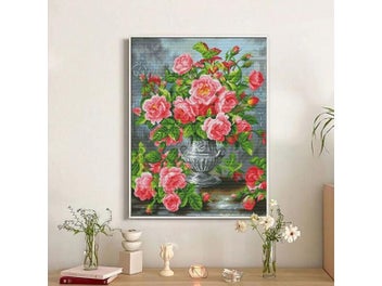 Listing 6 of 10 for HUACAN DIY Cross Stitch Sunflowers Cotton Thread Painting Embroidery Kits