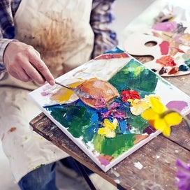 Listing 5 of 6 for NEW 7pcs Color Mixing Palette Painting Tools Wooden Redwood Palette Knife Set