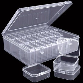 Listing 3 of 7 for 30 Clear Plastic Storage Boxes Nail Art & Bead Organizer