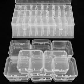 Listing 4 of 7 for 30 Clear Plastic Storage Boxes Nail Art & Bead Organizer