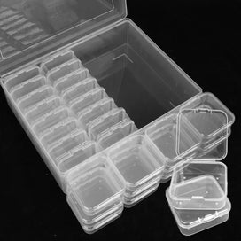 Listing 5 of 7 for 30 Clear Plastic Storage Boxes Nail Art & Bead Organizer