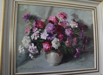 Listing 5 of 11 for +++ CHARMING " CHARMIAN McGREGOR - CANDY TUFT" OIL PAINTING +++