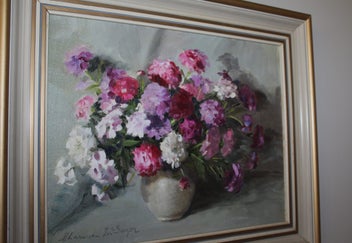 Listing 6 of 11 for +++ CHARMING " CHARMIAN McGREGOR - CANDY TUFT" OIL PAINTING +++