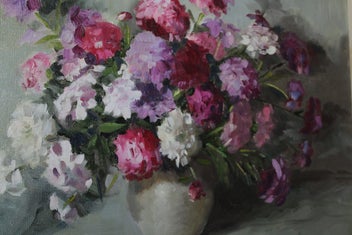 Listing 8 of 11 for +++ CHARMING " CHARMIAN McGREGOR - CANDY TUFT" OIL PAINTING +++