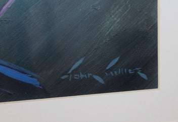 Listing 16 of 19 for +++ IMPRESSIVE ORIGINAL "JOHN HILLIER? - ROSE " PAINTING +++