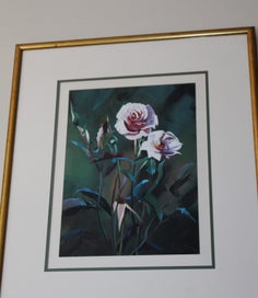 Listing 8 of 19 for +++ IMPRESSIVE ORIGINAL "JOHN HILLIER? - ROSE " PAINTING +++