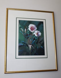 Listing 3 of 19 for +++ IMPRESSIVE ORIGINAL "JOHN HILLIER? - ROSE " PAINTING +++