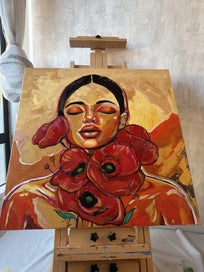 Listing 2 of 10 for Golden poppies painting