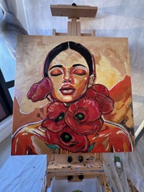 Listing 7 of 10 for Golden poppies painting