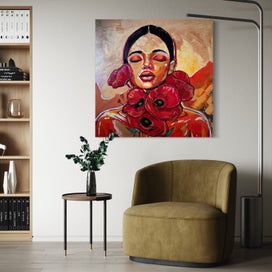 Listing 8 of 10 for Golden poppies painting