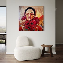 Listing 5 of 10 for Golden poppies painting