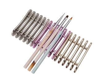 Listing 5 of 5 for YRKREUVBIE-5 Grid Nail Art Penholder, Nails Salon Brush Rack, Carving UV Gel