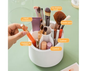 Listing 8 of 8 for Makeup Brush Holder Dust-proof Rotating Plastic Lipstick Eyebrow Pencil Bru
