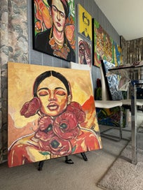 Listing 6 of 10 for Golden poppies painting