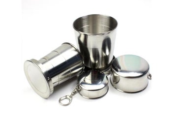 Listing 3 of 9 for 75ml 150ml 250ml Stainless Steel Folding Cup Portable Outdoor Travel Cup