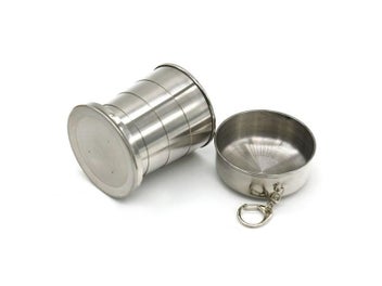 Listing 5 of 9 for 75ml 150ml 250ml Stainless Steel Folding Cup Portable Outdoor Travel Cup