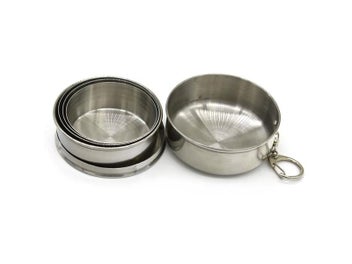 Listing 6 of 9 for 75ml 150ml 250ml Stainless Steel Folding Cup Portable Outdoor Travel Cup