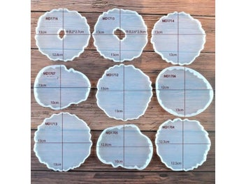 Listing 3 of 10 for 1Pcs Irregular Coaster Resin Silicone Mold UV Epoxy Resin Molds For Making Wine