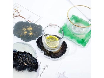 Listing 6 of 10 for 1Pcs Irregular Coaster Resin Silicone Mold UV Epoxy Resin Molds For Making Wine