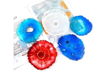 Listing 7 of 10 for 1Pcs Irregular Coaster Resin Silicone Mold UV Epoxy Resin Molds For Making Wine