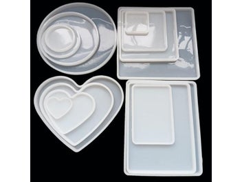 Listing 3 of 10 for Various Of Sizes Silicone Coaster Cup Tray Oval Square Round Artst Round Petri