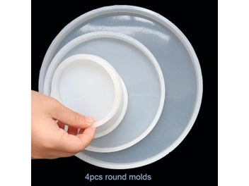 Listing 4 of 10 for Various Of Sizes Silicone Coaster Cup Tray Oval Square Round Artst Round Petri