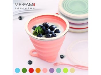 Listing 3 of 10 for ME.FAM 270ml Stainless Steel Silicone Folding Cup With Lanyard Lid