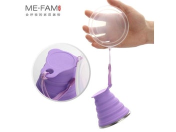 Listing 5 of 10 for ME.FAM 270ml Stainless Steel Silicone Folding Cup With Lanyard Lid