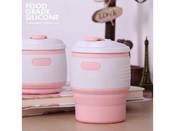 Listing 4 of 9 for Folding Water Container Silicone Coffee Cup Multifunctional Large Size Tea Cup