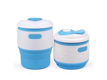 Listing 6 of 9 for Folding Water Container Silicone Coffee Cup Multifunctional Large Size Tea Cup