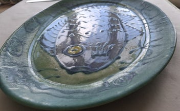 Listing 2 of 7 for Huge handmade pottery platter - Barry and Diane Woods, New Zealand