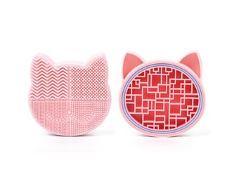 Listing 2 of 7 for Makeup Brush Cleaning Mat Brush Drying Holder Silicone Cat Shaped Brush Cleaner