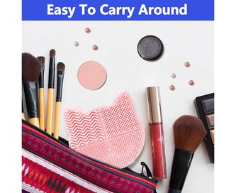 Listing 5 of 7 for Makeup Brush Cleaning Mat Brush Drying Holder Silicone Cat Shaped Brush Cleaner