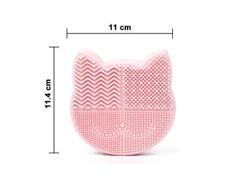Listing 7 of 7 for Makeup Brush Cleaning Mat Brush Drying Holder Silicone Cat Shaped Brush Cleaner
