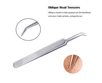 Listing 2 of 5 for Blackhead Removal ToolPcs Curved Blackhead Tweezers Acne Acne Acne Extra